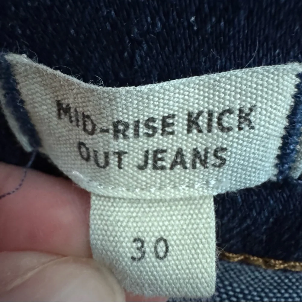 Madewell Mid Rise Kick Out Crop Jeans in Luana Wash Seam Edition Size 30 - Picture 5 of 14